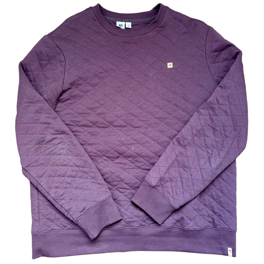 Quilted Burgundy Men's Sweater